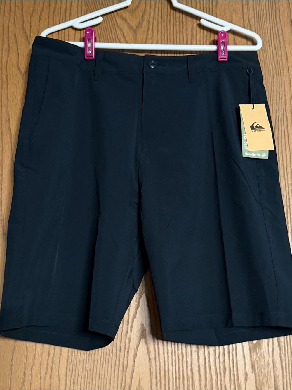 Quiksilver Amphibian Shorts 32W 20L BLK Water Repellent Quick Dry NWT